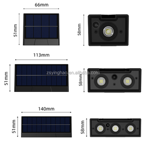 Luces Solares <span class=keywords><strong>LED</strong></span> de Pared para Exteriores, Impermeables IP65, Interactivas RGB, Luz Cálida, Montadas en la Pared, para Vallas, Decoración Interior y Exterior - Product Image 6