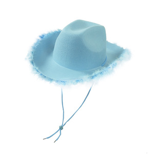 <span class=keywords><strong>Sombrero</strong></span> de Vaquera SOLPOP para Despedida de Soltera, Disfraz de Boda, <span class=keywords><strong>Princesa</strong></span> Vaquera, Color Plateado, Jazz, Rosa, con Plumas - Product Image 3