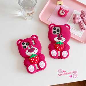 Custodia per telefono antiurto in silicone 3D a forma di orsetto rosa per 18 <span class=keywords><strong>Pro</strong></span> <span class=keywords><strong>Max</strong></span>/17/16/15/14/<span class=keywords><strong>13</strong></span>/12 <span class=keywords><strong>Pro</strong></span> <span class=keywords><strong>Max</strong></span> - Product Image 3