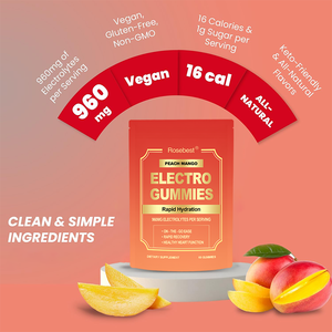 Suplemen Olahraga Vegan Elektrolit Penambah Hidrasi Cepat Amazon Terlaris, Permen <span class=keywords><strong>Gummy</strong></span> Penambah Energi Pra-Latihan dalam Kemasan Sachet - Product Image 5