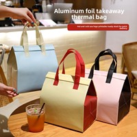 Sac isotherme jetable commercial pour boissons et café, en aluminium et tissu non tissé, emballage épaissi