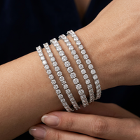 Bracelet tennis 7CT à quatre griffes en diamant de laboratoire taille ronde certifié IGI, or massif 18 carats, 6,75 pouces, bijoux personnalisés en gros