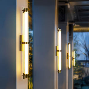 Nordique moderne longue bande verre applique murale postmoderne salon fond décor hôtel Villa <span class=keywords><strong>couloir</strong></span> minimaliste applique murale - Product Image 4