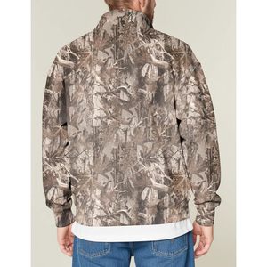 FOXA Mens Camo Quarter Zip Pullover Fleece Sweatshirt Moisture Wicking Hunting Wear - Product Image 4