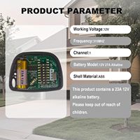 Télécommande de porte de garage 310 MHz avec 8 commutateurs DIP, transmetteur d'ouverture de portail compatible avec les modèles Delta 3 DTA DTD DTC DNT00002A