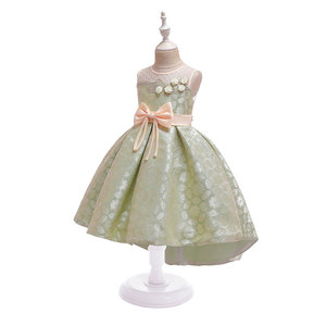 Vestido de niña de las flores de satén con lazo, vestido de princesa para fiesta, vestidos formales para niñas, ropa de noche para bodas - Product Image 6