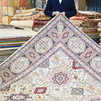 Tapis turc lavable 9x12 pieds, tapis de prière moderne afghan Qum, prix, tapis en coton et soie fait à la main