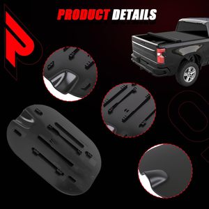 Couvre-réservoir de carburant Chevrolet Silverado 1500 2019-2025, capuchon en plastique noir piano avec poignée - Product Image 4