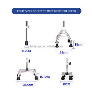 Bastón de Cuatro Patas para Personas Mayores, Bastón Antideslizante para Discapacitados, Bastón Portátil de Apoyo, Muletas para Ancianos - Product Image 6