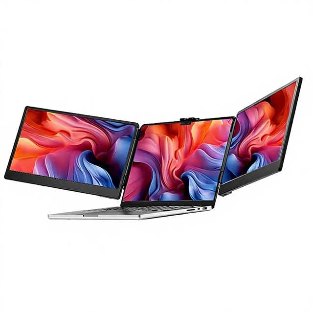[Factory Direct] Dual-Screen Laptop Extended Screen Portable Folding Display Three-Screen Expansion Mode Standard Aspect Ratio