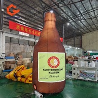 Bouteille gonflable publicitaire sur mesure de grande taille, bouteille de bière gonflable commerciale avec souffleur