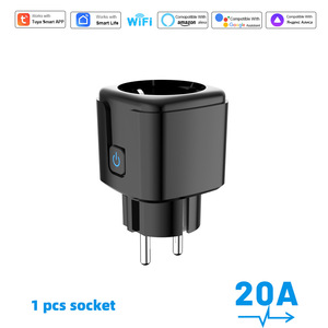Enchufe Inteligente WiFi de 16A y 230V, de Plástico, con Control por Aplicación Tuya, 1 Salida, Diseño Moderno, Interruptores de Pared - Product Image 2