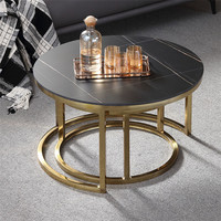 Table Basse Moderne de Luxe Classique Ronde pour Salon