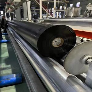 Géomembranes en plastique HDPE industrielles modernes de 40 pieds x 40 pieds, imperméables, noires, pour bassin de crevettes, revêtement de barrage minier, ferme piscicole - Product Image 3