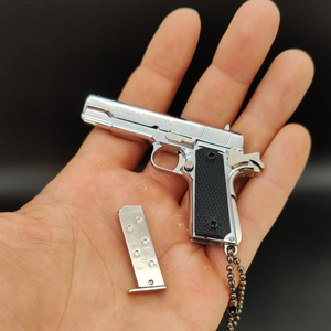 Jouets de pistolet à bas prix, ensemble de jeu de pistolet de police, cadeau pour adultes et garçons, PUBG 1:3, mini pistolet en métal, jouets de pistolet argent, or, noir, 1911Gun - Product Image 2