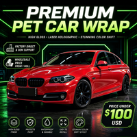 Film de protection de voiture en vinyle PET PVC rouge cerise, finition brillante, auto-adhésif, avec technologie Air Release, pour carrosserie complète, 1,52*17m/rouleau