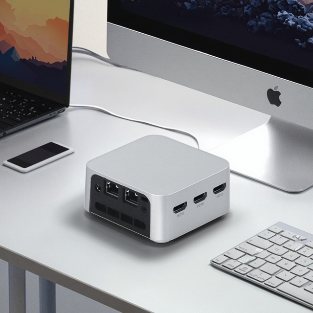Fast Office Computer Mini PC - Intel N100 Win10 Pro, DDR4 4GB 128GB SSD, Compact Business Desktop Pc Home Use