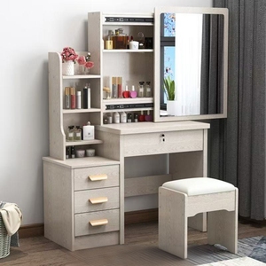 Mueble <span class=keywords><strong>de</strong></span> Almacenamiento para Dormitorio, Moderno, Minimalista, Pequeño, <span class=keywords><strong>de</strong></span> Lujo, <span class=keywords><strong>con</strong></span> Panel <span class=keywords><strong>de</strong></span> Madera, <span class=keywords><strong>Tocador</strong></span> <span class=keywords><strong>con</strong></span> <span class=keywords><strong>Espejo</strong></span> <span class=keywords><strong>de</strong></span> Pie - Product Image 5