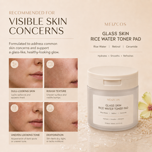 Pads Toniques à l'Eau de Riz Marque Blanche, Nettoyants Visage au Rétinol et Céramide, Hydratants Lissants Effet Peau de Verre, Soin de la Peau OEM ODM, 70 Tampons - Product Image 6