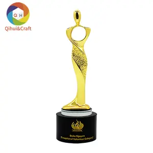 Creative design company anniversary event awards talent competition trophy custom engraved personal logo metal trophy
