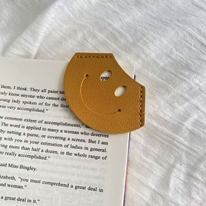 Cheap New Style Pu Leather Cute Page Corner Colorful Smile Face <b>Bookmarks</b> for Kids <b>Gifts</b> - Product Image 6