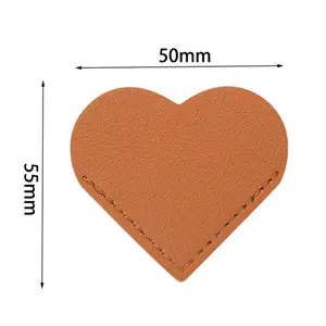 Personalized Leather Bookmarks Heart Shape Cute Mini Corner Page Markers Gifts For Teachers Reader Lovers Office Accessories