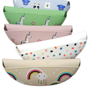 Baberos de silicona suave para bebé RTS, delantal impermeable con mangas, babero suave para bebé, sin BPA, pañuelo para bebé, recogedor de comida - Product Image 4