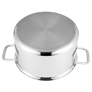 <span class=keywords><strong>Olla</strong></span> de Acero Inoxidable con Tapa de Vidrio, Inducción, Antiadherente, Fondo Grueso para Pasta, Sopa, Guisos, Conservas y Hervido - Product Image 4
