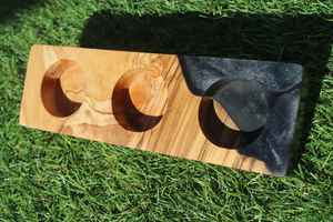 Portavelas de Resina y Madera Duradero, Hecho a Mano con Madera Maciza con Incrustaciones de Resina, Diseño Elegante y Funcional, Perfecto - Product Image 3