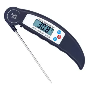 测量范围-58 ~ 572华氏度数字厨房烹饪食品肉类温度计，带可折叠长探头液晶显示屏