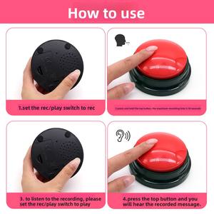 Nouveau produit pour animaux de compagnie en plastique <span class=keywords><strong>Pet</strong></span> Communication Button Sounder Dog Toy pour la formation et le soulagement de l'ennui pour les chats et les chiens - Product Image 4