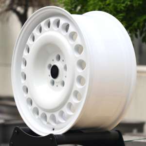 HTOR 19 20 22インチ 5x130 5x120 鍛造ヘリテージホイール グロスホワイト スチールスタイルリム ディフェンダー G63 G63 G580 G550 G350 ブロンコ用 - Product Image 4