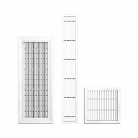 Grille linéaire à lamelles réglables en plastique ABS personnalisable pour prises d'air de ventilation CVC, vente directe usine, design moderne