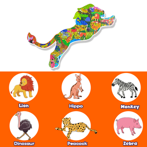 Puzzle sur mesure Prairie Lion, grès gris irrégulier, thermochromique CMYK, finition mate douce, non toxique, écologique, en boîte, épais, durable, sûr, lourd - Product Image 4