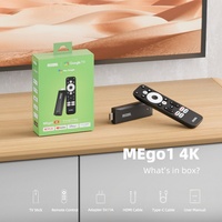 MECOOL MEgo1 4K GTV Android 12.0 TV Stick 4K AI SR/PQ 2 Go + 8 Go RTD 1325 HDR10+ WiFi 2.4G/5G BT5.0 Lecteur multimédia en streaming certifié