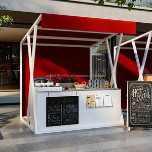 New Stainless Steel Rust Resistant 3-<b>Wheel</b> Cart <b>Wheels</b> <b>Coffee</b> Trolley Outdoor Kiosk Street Juice Stands Mobile Food Handcart - Product Image 1