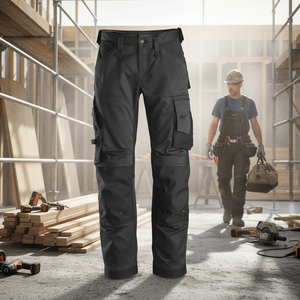 Pantaloni da Lavoro da Uomo in Cotone 100% di Alta Qualità, Stile Semplice, Antivento, Personalizzabili con Logo, con Vita Elasticizzata - Product Image 2