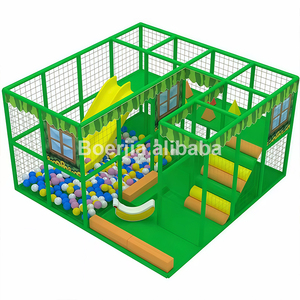 Equipo de Juegos Infantiles para Interiores con Recubrimiento de PVC, con Túnel Suave para Gatear y Temática de Jungla para Parques de Juegos Interiores - Product Image 6