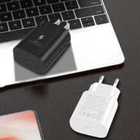 Adaptor Pengisi Daya Cepat HNT EU/US/UK/AU Plug Factory 25W PPS PD Port Tipe-C USB C untuk Samsung S25 S24 S23 S22