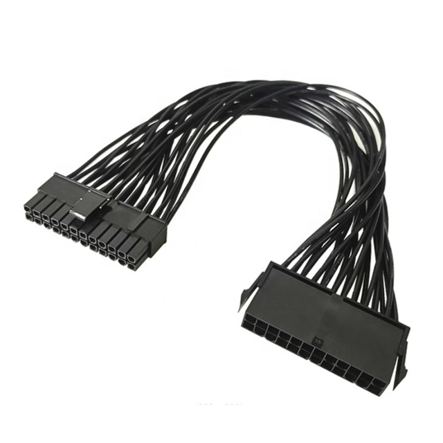 Male to Female 24pin ATX Copper Conductor PVC Insulation Industrial Power Supply Extension Cable for Computer Motherboard
