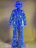 Costume de méduse lumineux à LED, tenue de méduse à double couche, tenue lumineuse pour défilé sur le thème de l'océan, spectacle sur scène