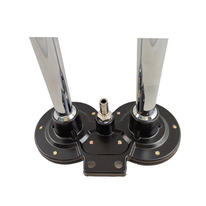 Klaxon à Air argenté 12V 150db, double trompette, ensemble de compresseur <span class=keywords><strong>Super</strong></span> fort, voiture, camion, Train, bateau - Product Image 4