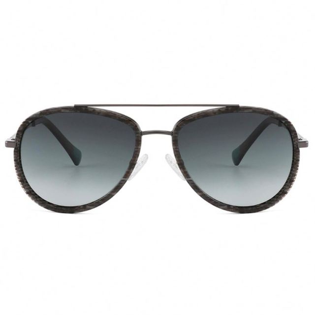 High Quality Sunglasses Aviation Holiday Vintage Gradient Polarized Lens Double Bridge Frame Acetate Rim with Color Metal Temple