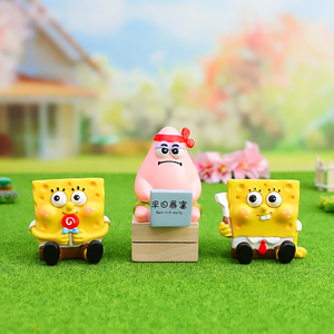 Caja ciega Yellow Fatty & Patrick Star: regalo de decoración de resina, artesanía exquisita, Regalos divertidos con temática de Bob Esponja para fanáticos - Product Image 3