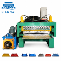 Machine de formage de tôles de toiture en acier galvanisé double couche Lian Nai, équipement de cintrage de profilés métalliques à froid, production de tuiles de toiture