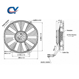 Ventilateur CVC Commercial FZP280/10A-2491C 13V 10,6 Ampères 26V 4,99 Ampères Remplacement pour Bus - Product Image 5