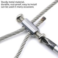 Serre-câble en acier réglable de 1 à 4 mm pour accessoires de fixation d'éclairage, suspension de plantes en pot, et outil de fixation de câble à vis