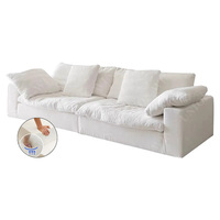 Canapé modulaire compressible en mousse Tatami extensible, sans cadre, rond, doux, en lin chinois moderne, emballé en gros - Union Win