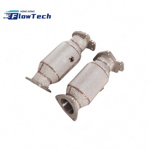 Downpipe à haut débit en acier inoxydable T304 avec bouclier thermique pour Chevrolet Corvette C8 6.2L LT2 - Product Image 5