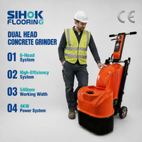 SIHOK 4Kw 540mm 380V Ponceuse de sol intégrée à aspiration, autolaveuse de béton, préparation de surface, CE, vente en gros